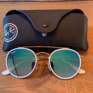 RayBan Round Double Bridge Sunglasses